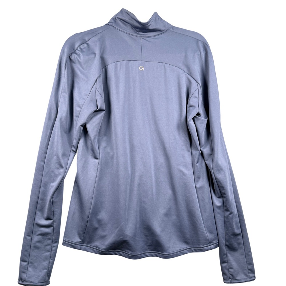 GapFit Seamed Train Large Jacket Blue Full Zip Thumbholes Sporty Retro Workout